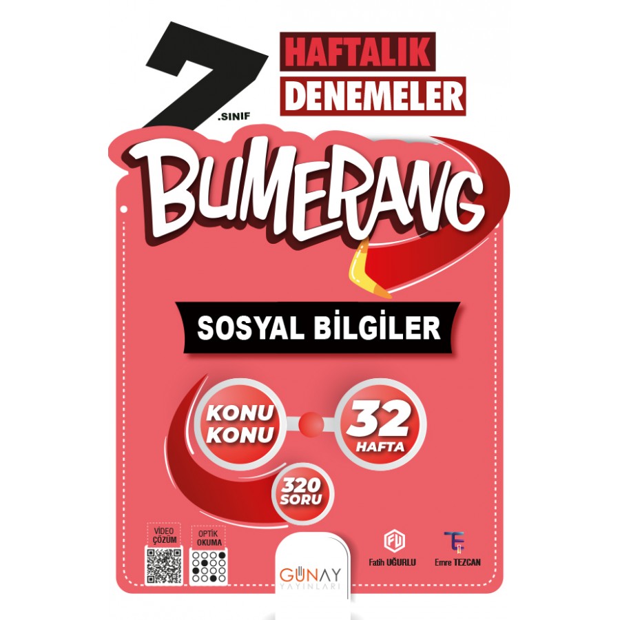 Günay 7.Sınıf Bumerang Haftalık Sosyal Bilgiler Denemeleri Günay 7.Sınıf Bumerang Haftalık Sosyal Bilgiler Denemeleri