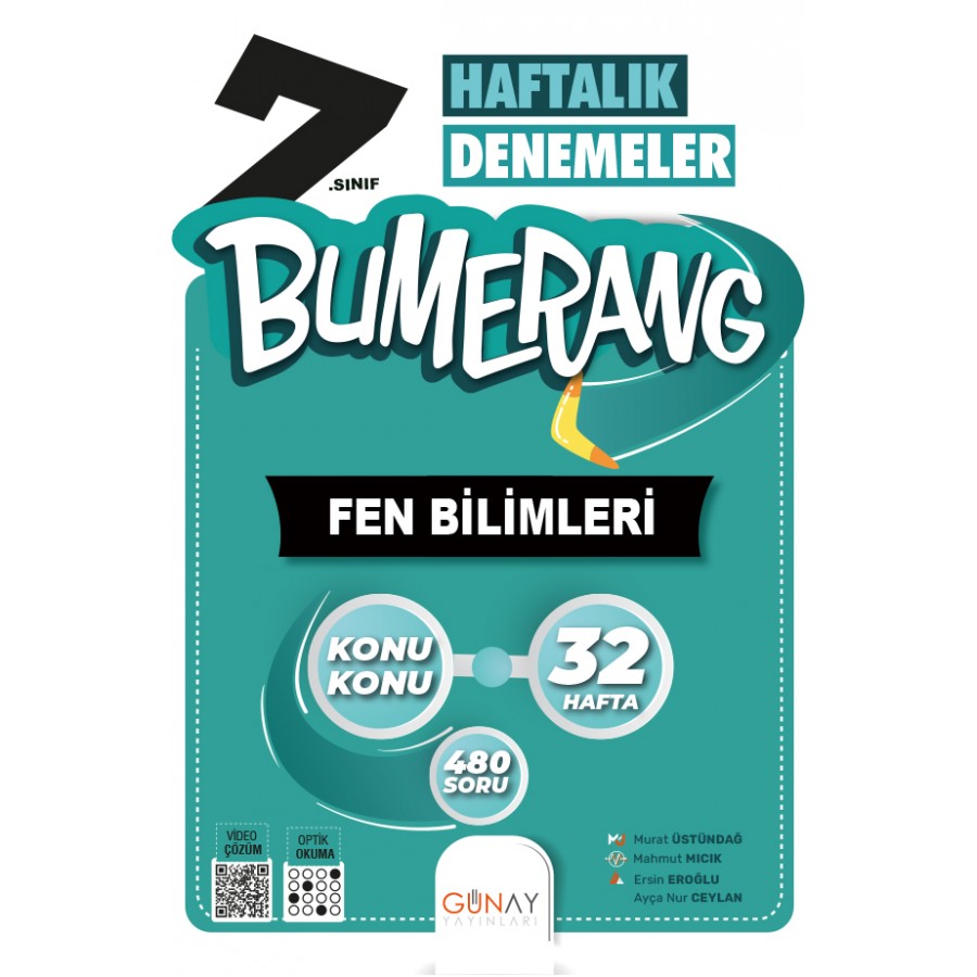 Günay 7.Sınıf Bumerang Haftalık Fen Bilimleri Denemeleri