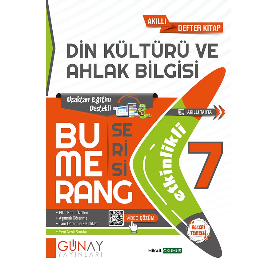 Günay 7.Sınıf Bumerang Din Kültürü ve Ahlak Bilgisi Etkinlikli Akıllı Kitap Günay 7.Sınıf Bumerang Din Kültürü ve Ahlak Bilgisi Etkinlikli Akıllı Kitap