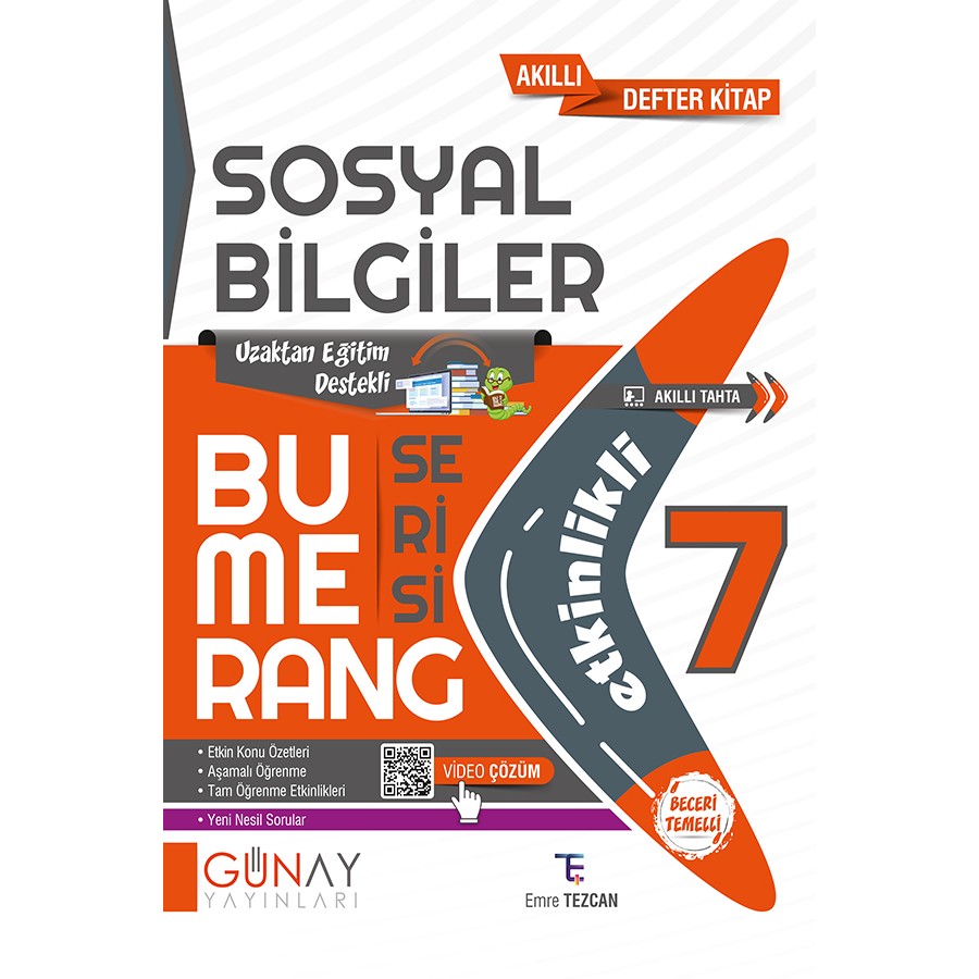 Günay 7.Sınıf Bumerang Sosyal Bilgiler Etkinlikli Akıllı Kitap Günay 7.Sınıf Bumerang Sosyal Bilgiler Etkinlikli Akıllı Kitap