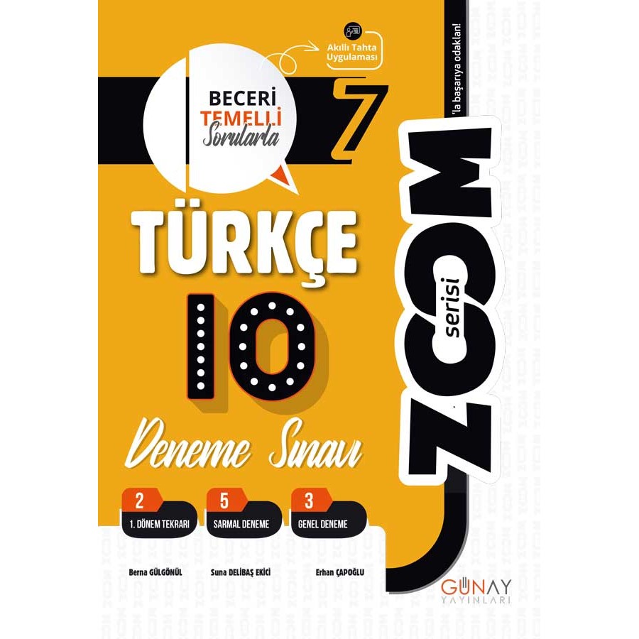 Günay 7.Sınıf Zoom Türkçe 10’lu Branş Denemeler Günay 7.Sınıf Zoom Türkçe 10’lu Branş Denemeler