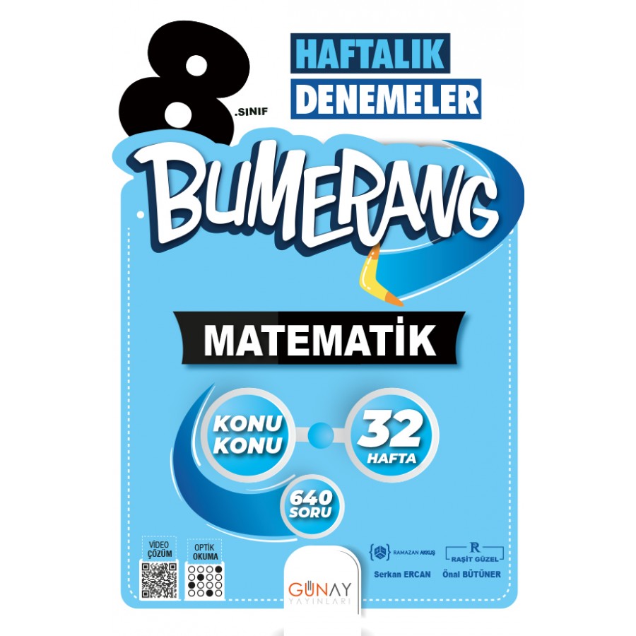 Günay 8.SINIF BUMERANG 32 HAFTALIK MATEMATİK DENEMELERİ