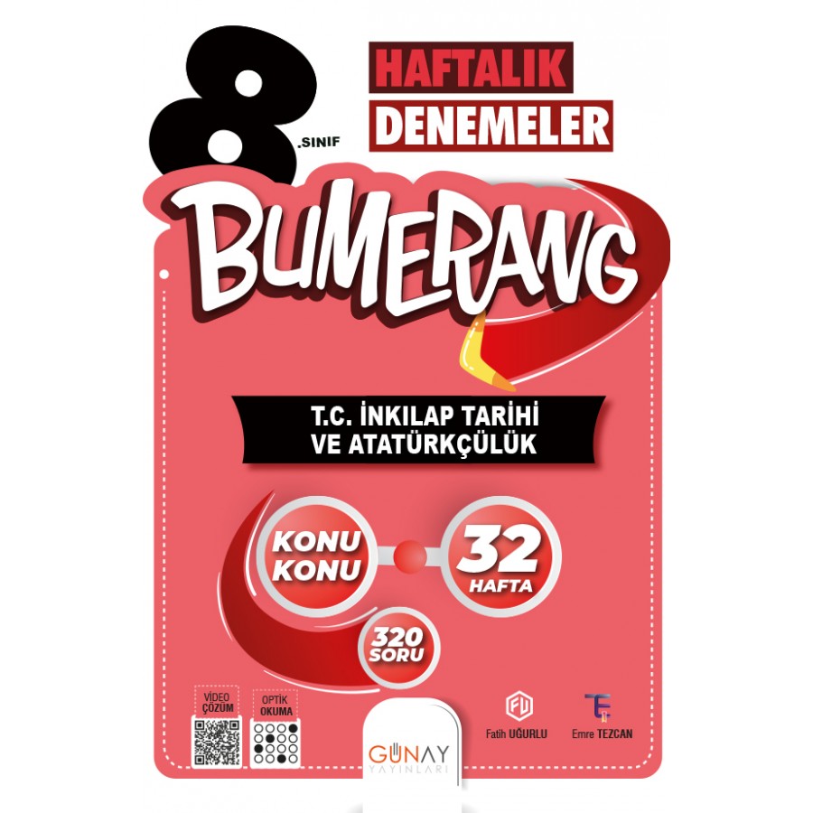 Günay 8.SINIF BUMERANG 32 HAFTALIK T.C. İNKILAP TARİHİ VE ATATÜRKÇÜLÜK DENEMELERİ