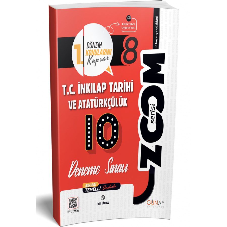 Günay 8. Sınıf T.C. İnkılap Tarihi ve Atatürkçülük 10’lu Branş Denemeler