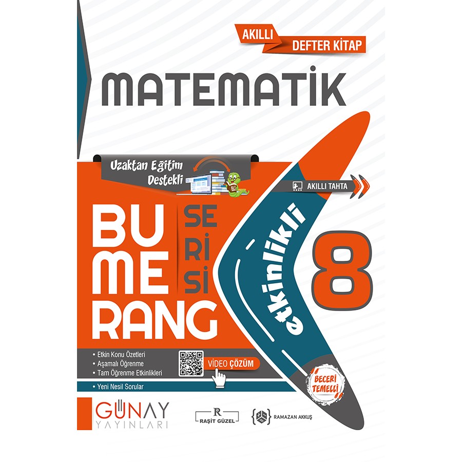 Günay 8.Sınıf Bumerang Matematik Etkinlikli Akıllı Kitap Günay 8.Sınıf Bumerang Matematik Etkinlikli Akıllı Kitap