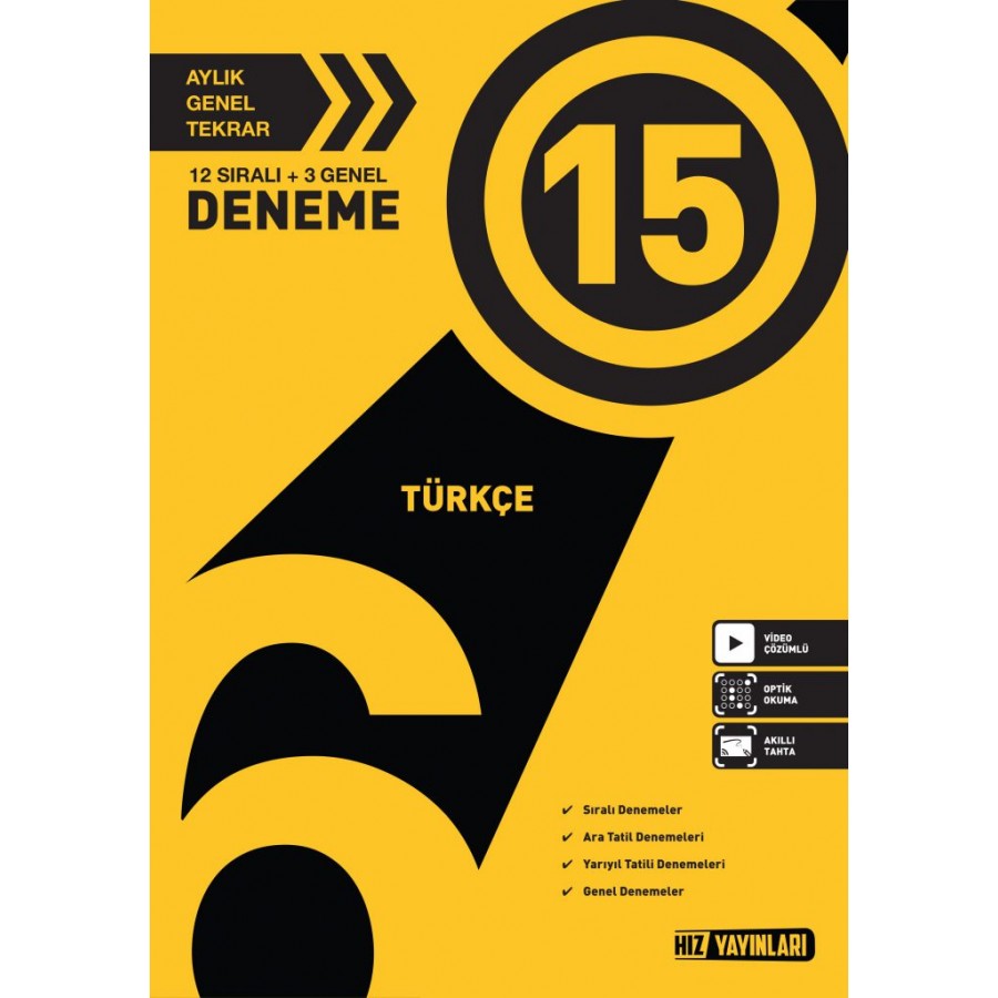 HIZ 6. Sınıf Türkçe 15'li Deneme  