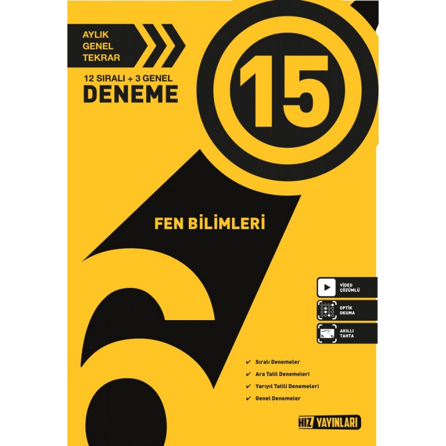 HIZ 6. Sınıf Fen Bilgisi 15'li Deneme HIZ 6. Sınıf Fen Bilgisi 15'li Deneme