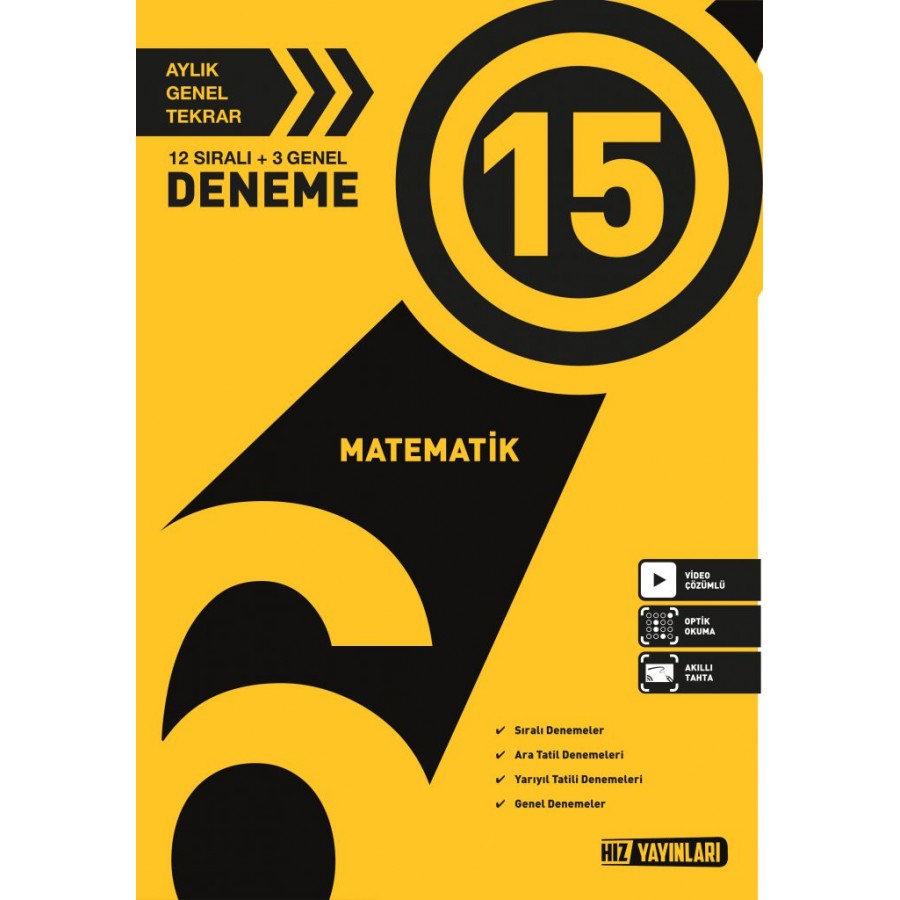 HIZ 6. Sınıf Matematik 15'li Deneme