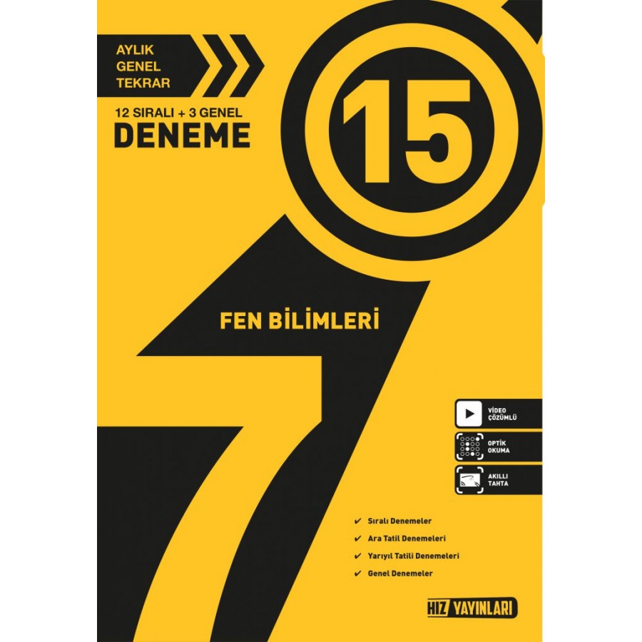 HIZ 7. Sınıf Fen Bilimleri 15'li Deneme