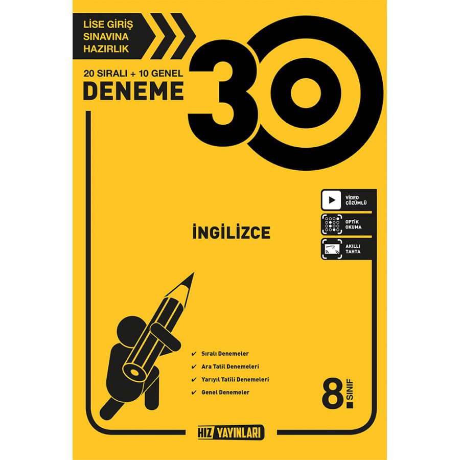 HIZ 8. Sınıf İngilizce 30'lu Deneme HIZ 8. Sınıf İngilizce 30'lu Deneme