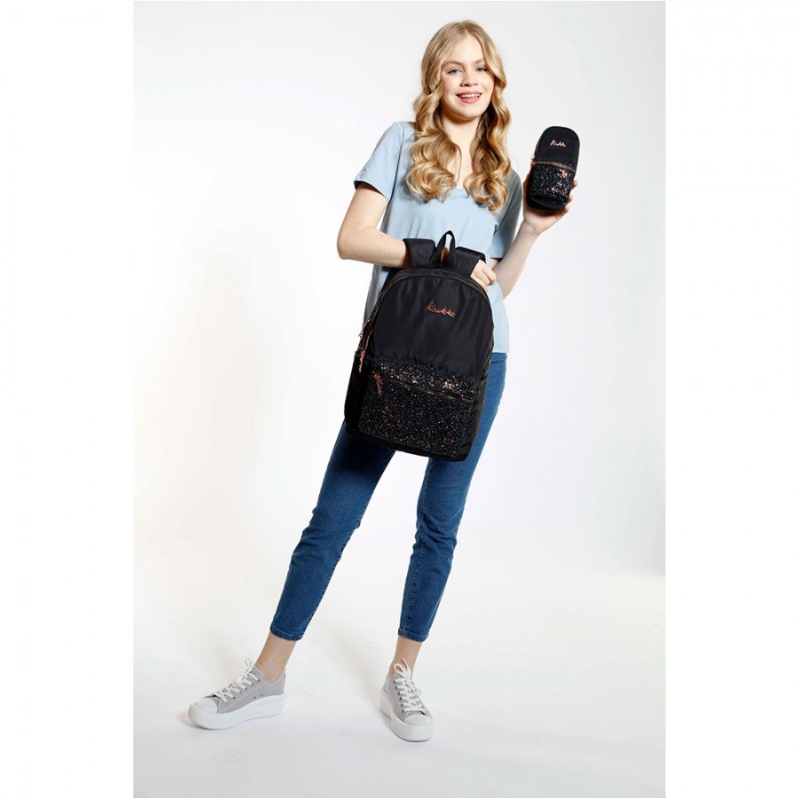 KAUKKO SIRT ÇANTASI BRIGHT TAŞLI-SİYAH K1524 KAUKKO SIRT ÇANTASI BRIGHT TAŞLI-SİYAH K1524