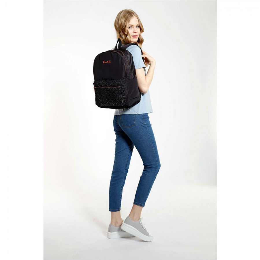 KAUKKO SIRT ÇANTASI BRIGHT TAŞLI-SİYAH K1524 KAUKKO SIRT ÇANTASI BRIGHT TAŞLI-SİYAH K1524